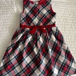 Plaid Red and White Kids Dress